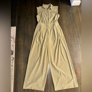 Athleta Light Tan Wide Leg Jumpsuit Size 6